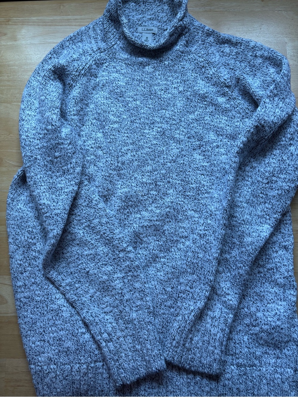 L.L. Bean Men's Gray Marled Turtleneck Sweater